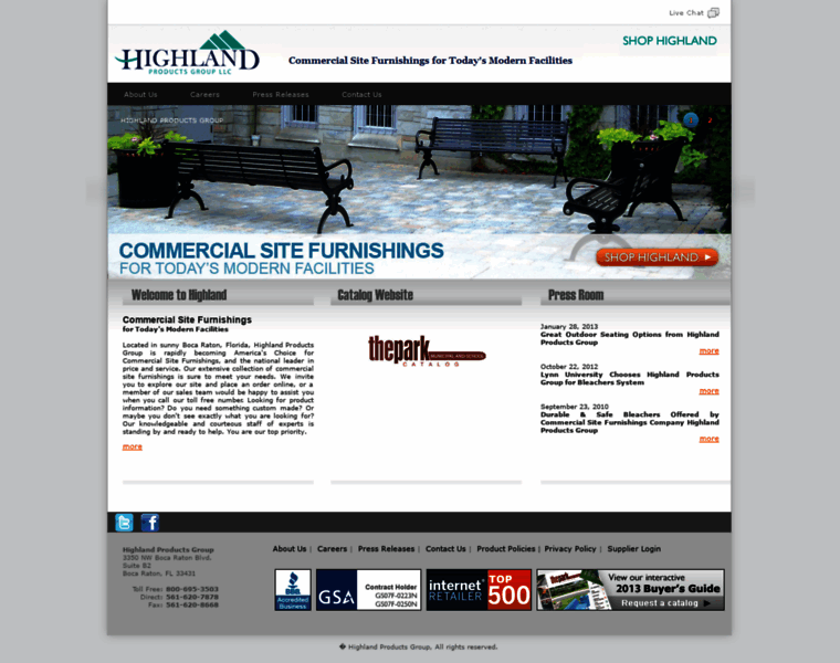 Highlandproductsgroup.com thumbnail