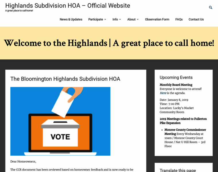 Highlandshoabloomington.com thumbnail