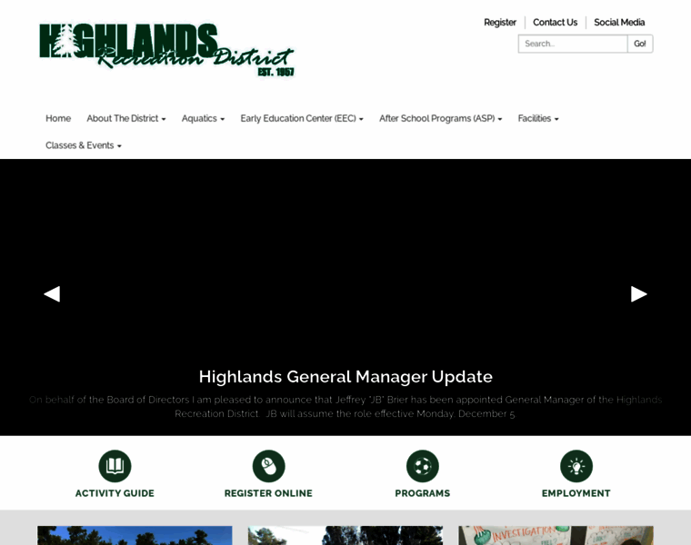 Highlandsrec.ca.gov thumbnail