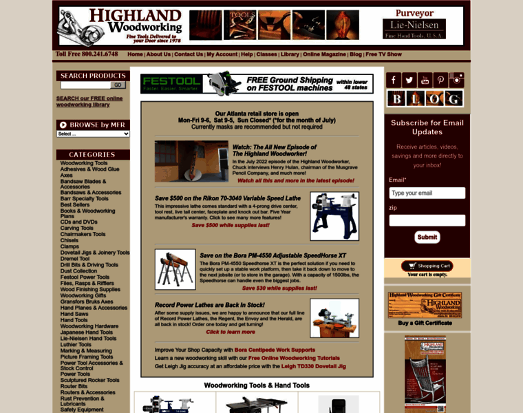 Highlandwoodworking.com thumbnail