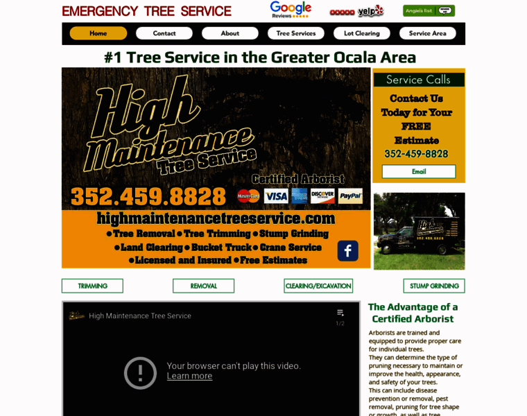 Highmaintenancetreeservice.com thumbnail