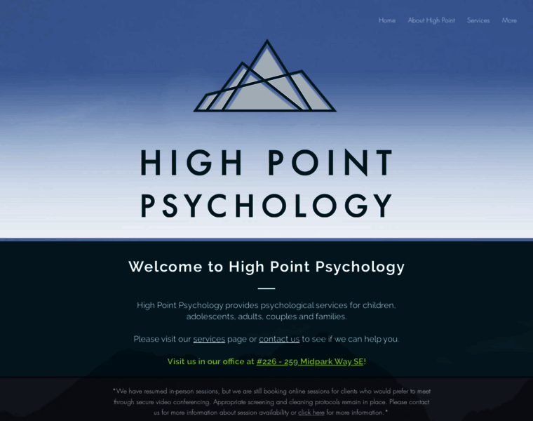Highpointpsychology.com thumbnail