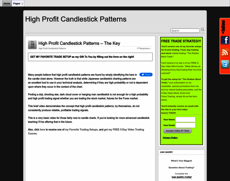 Highprofitcandlestickpatterns.com thumbnail