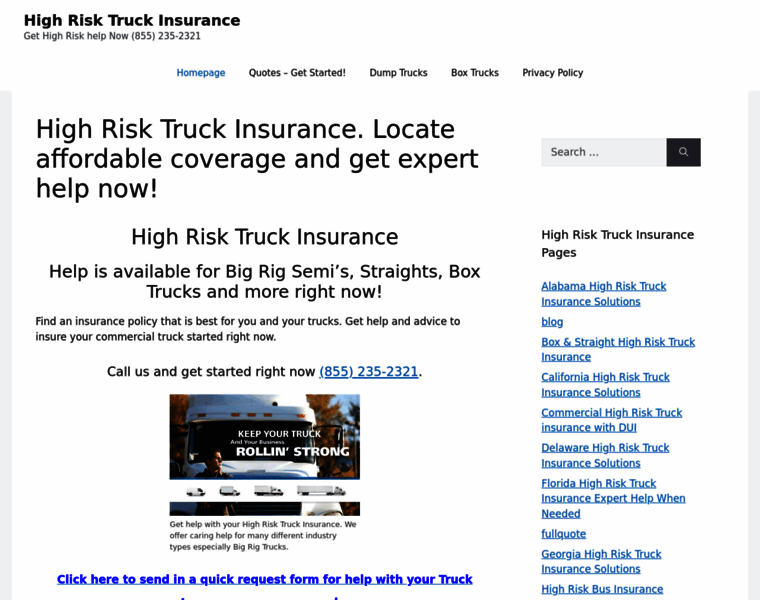 Highrisktruckinsurance.com thumbnail