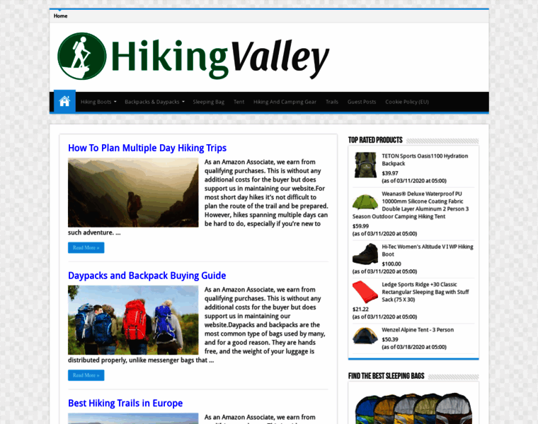 Hikingvalley.com thumbnail