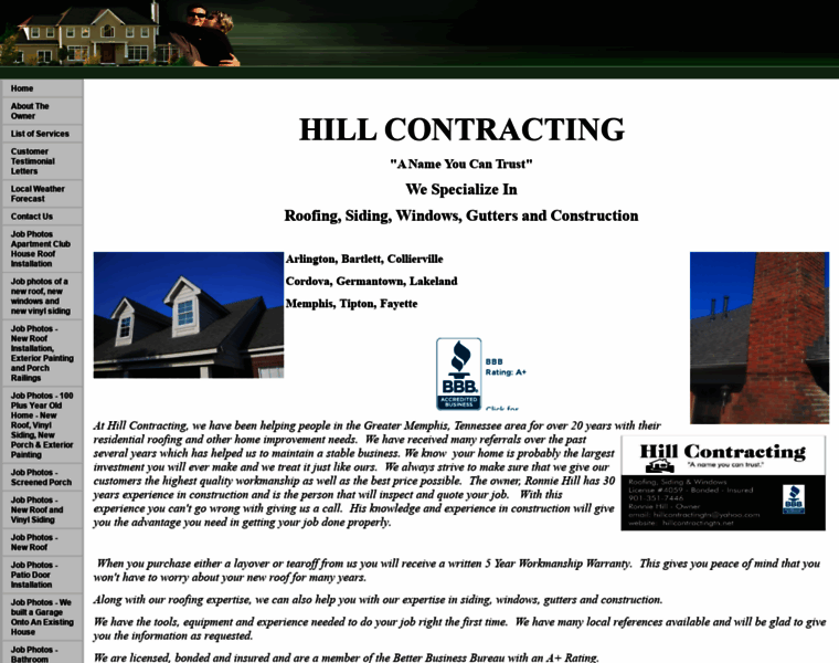 Hillcontractingtn.net thumbnail
