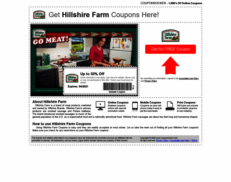 Hillshirefarm.couponrocker.com thumbnail