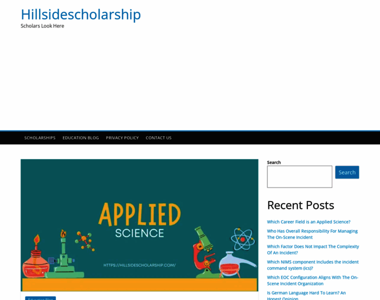 Hillsidescholarship.com thumbnail
