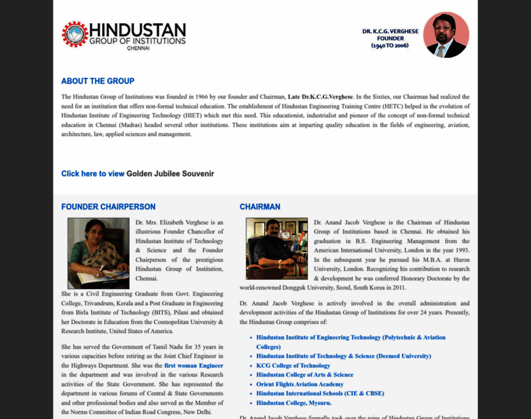 Hindustan.ac.in thumbnail