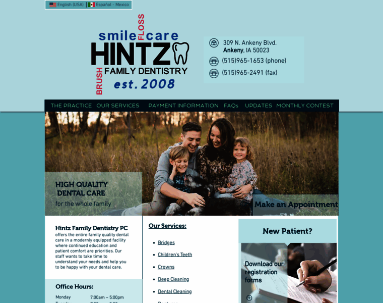 Hintzfamilydentistry.com thumbnail