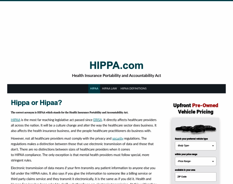 Hippa.com thumbnail