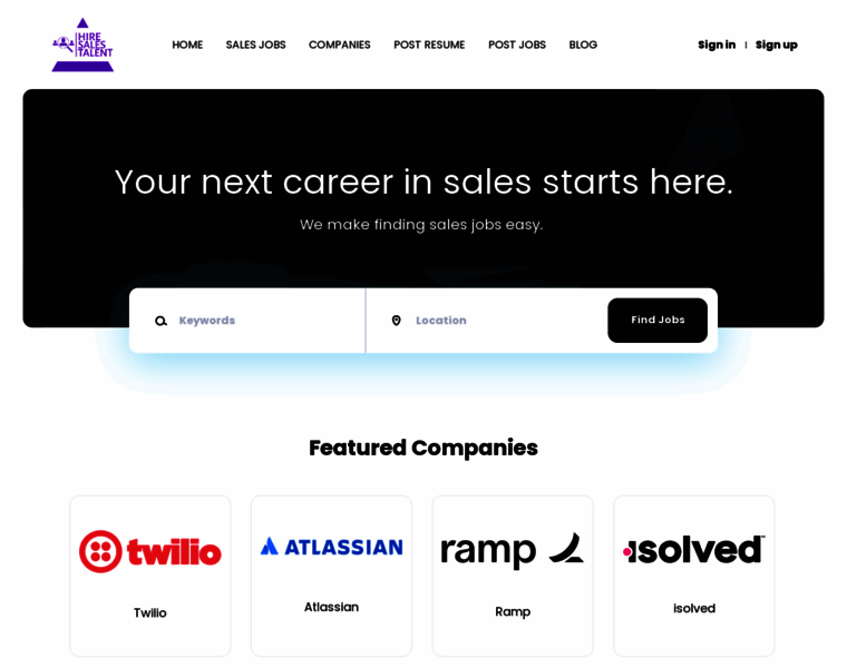 Hiresalestalent.com thumbnail