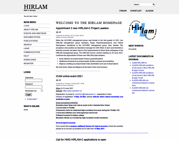 Hirlam.org thumbnail