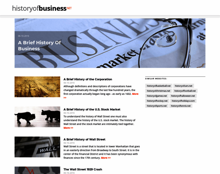 Historyofbusiness.net thumbnail