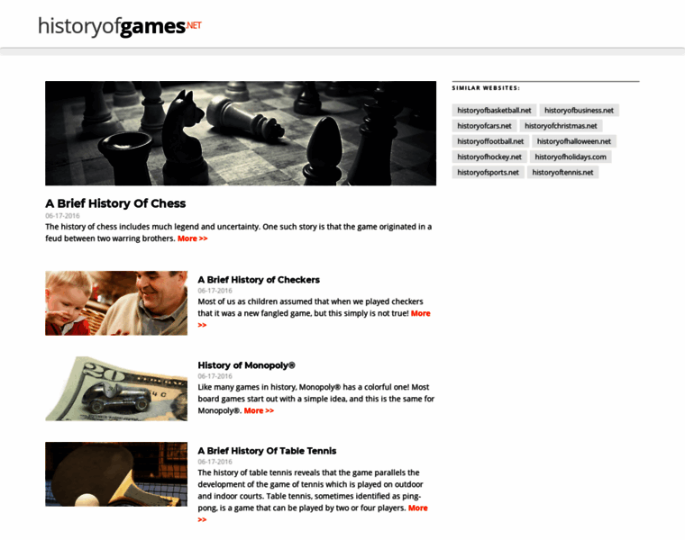 Historyofgames.net thumbnail