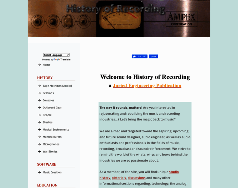 Historyofrecording.com thumbnail