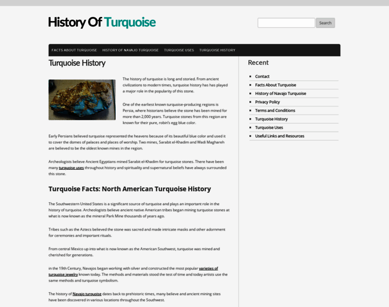 Historyofturquoise.com thumbnail