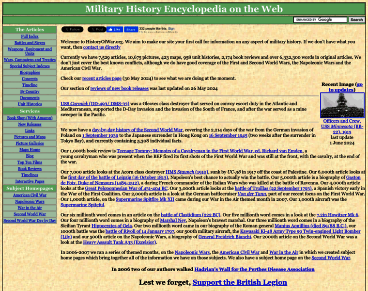 Historyofwar.org thumbnail