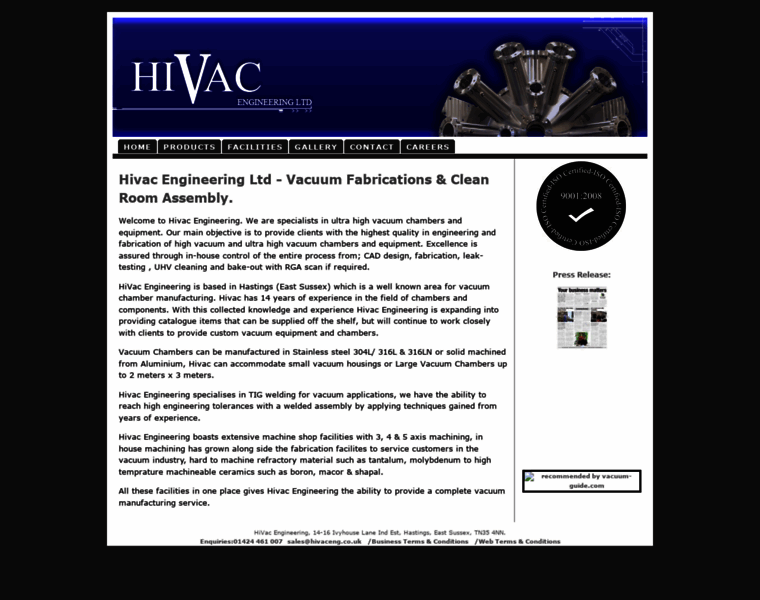 Hivac.co.uk thumbnail