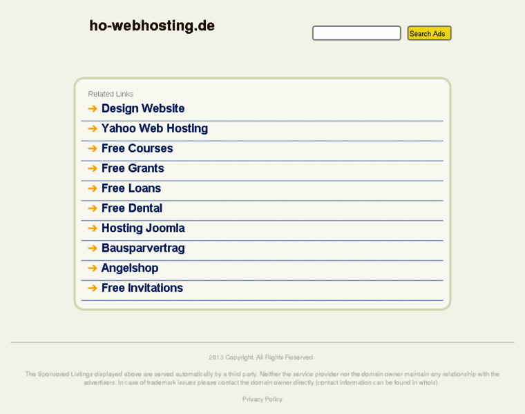Ho-webhosting.de thumbnail