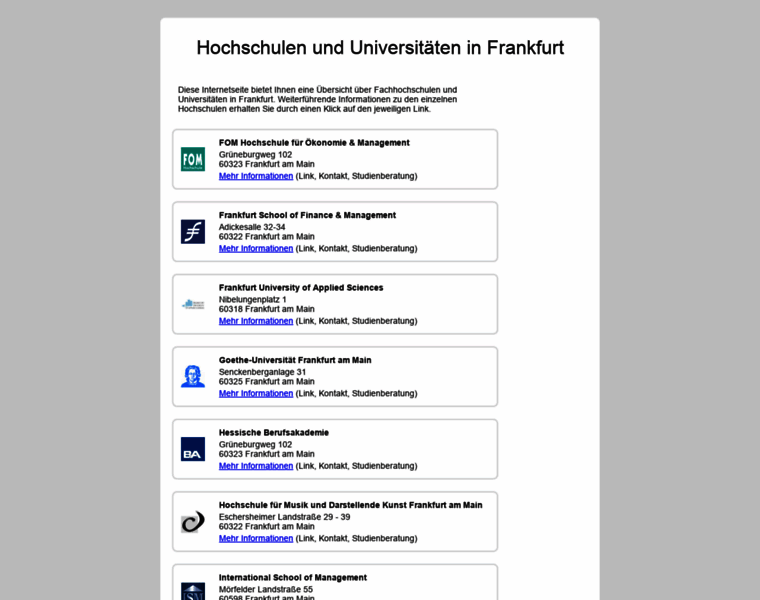 Hochschulen-frankfurt.de thumbnail