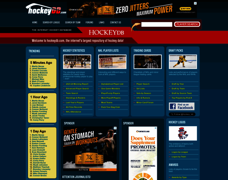 Hockeydb.com thumbnail