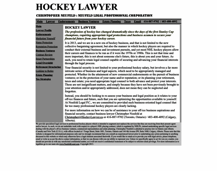 Hockeylawyer.ca thumbnail