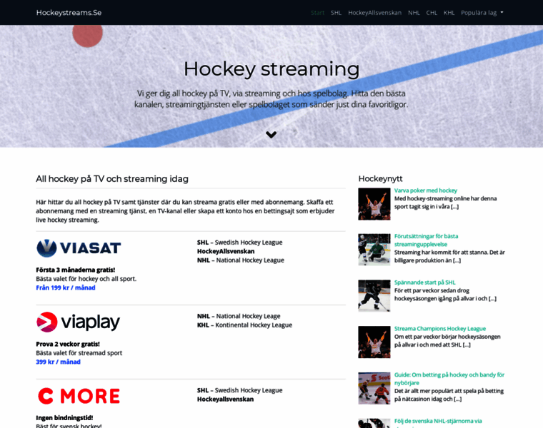 Hockeystreams.se thumbnail