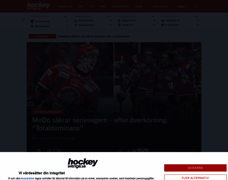 Hockeysverige.com thumbnail