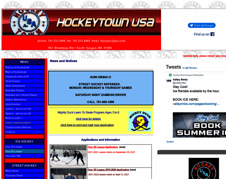 Hockeytownsaugus.com thumbnail