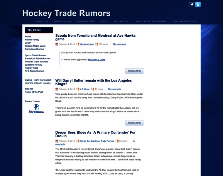 Hockeytraderumors.com thumbnail