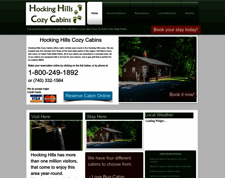 Hockinghillscozycabins.com thumbnail