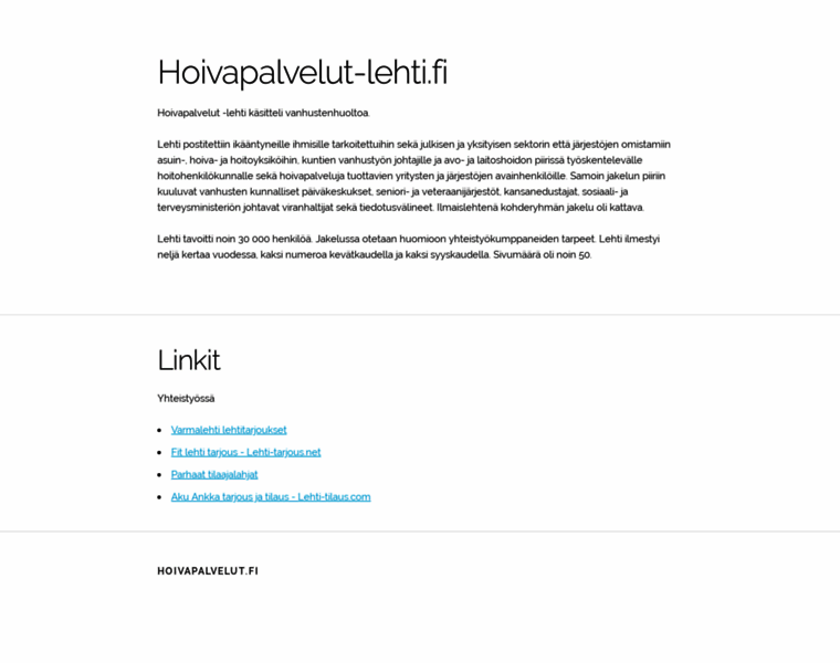 Hoivapalvelut-lehti.fi thumbnail