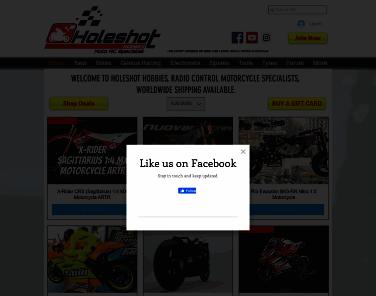 Holeshothobbies.com.au thumbnail Holeshothobbies.com.au thumbnail