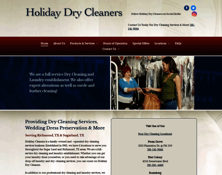 Holidaydrycleanerstx.com thumbnail