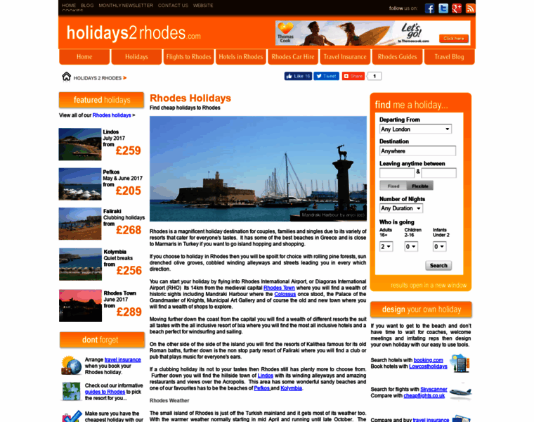 Holidays2rhodes.com thumbnail