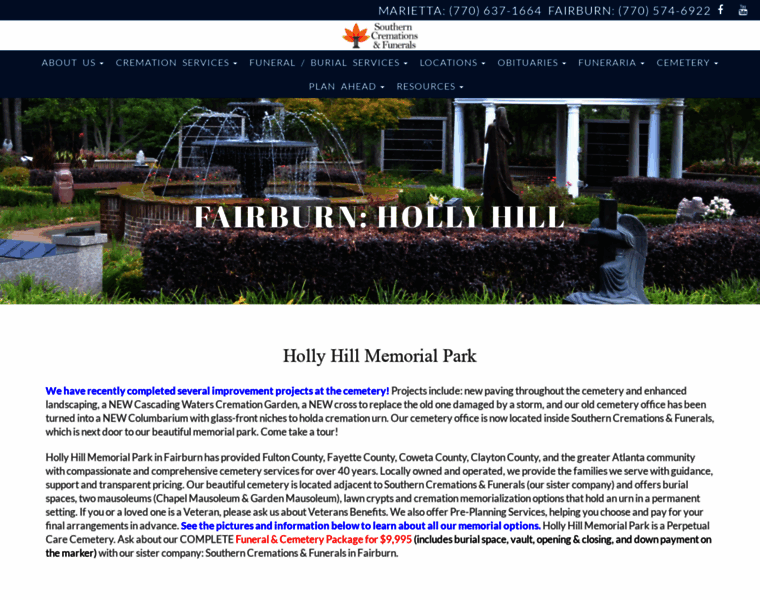 Hollyhillmemorialpark.com thumbnail