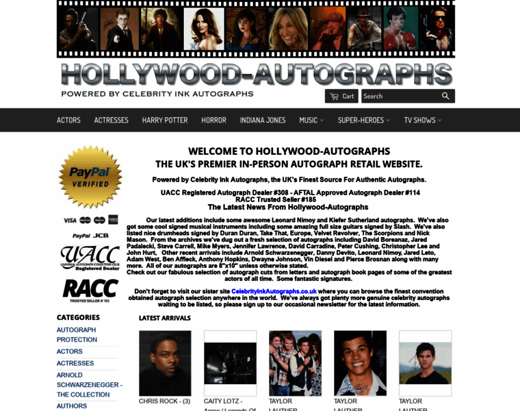 Hollywood-autographs.com thumbnail