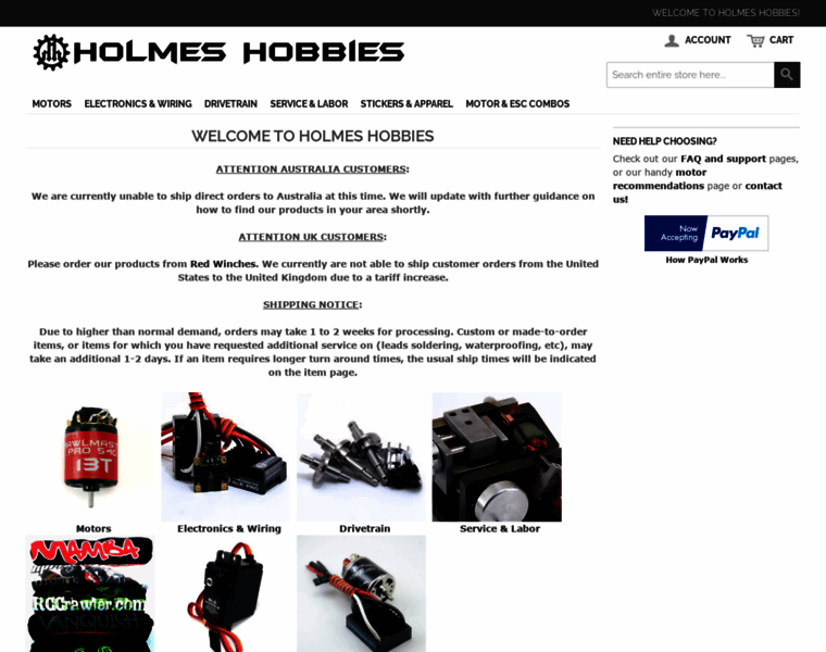 Holmeshobbies.com thumbnail