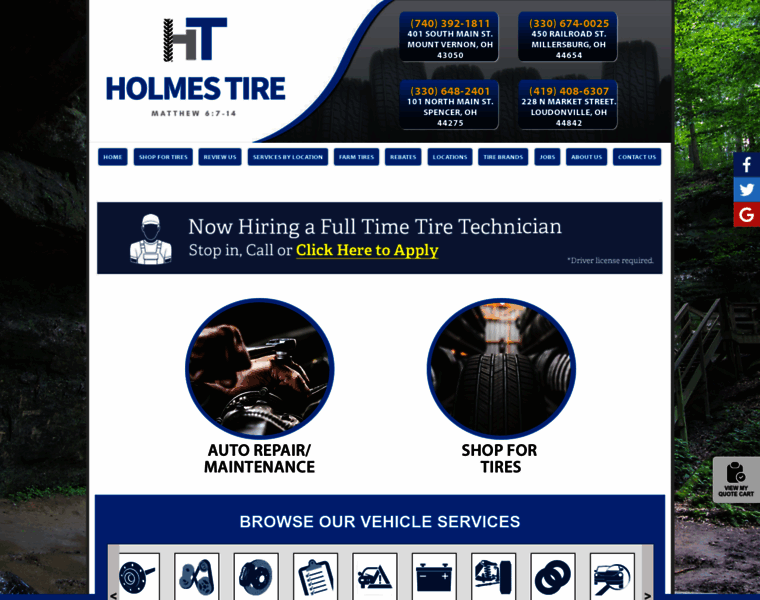 Holmestire.net thumbnail