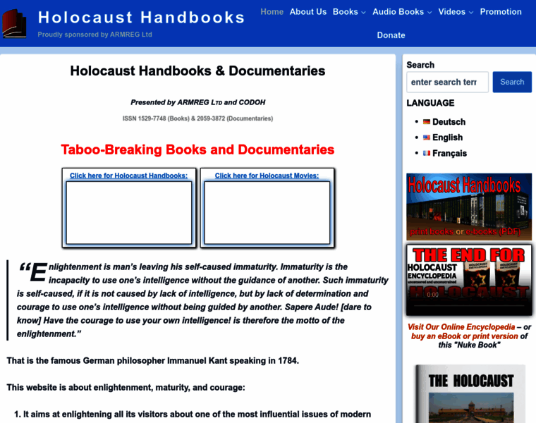 Holocausthandbooks.com thumbnail