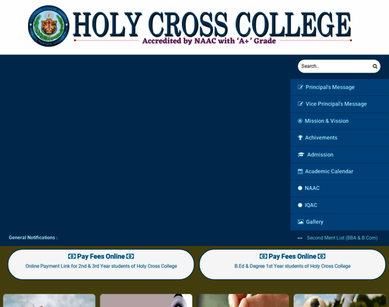 Holycrosscollege.in thumbnail