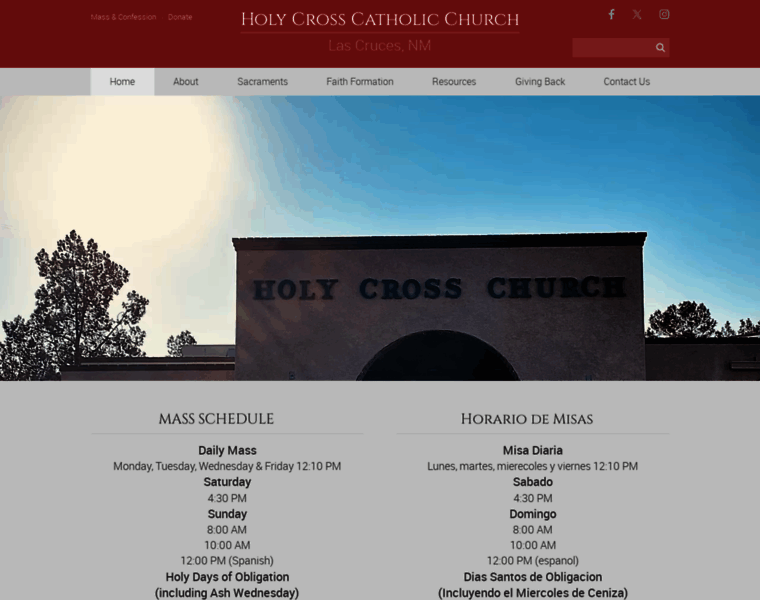 Holycrosslascruces.org thumbnail