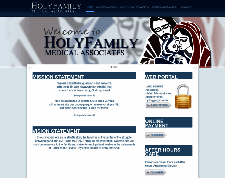 Holyfamilymedical.com thumbnail