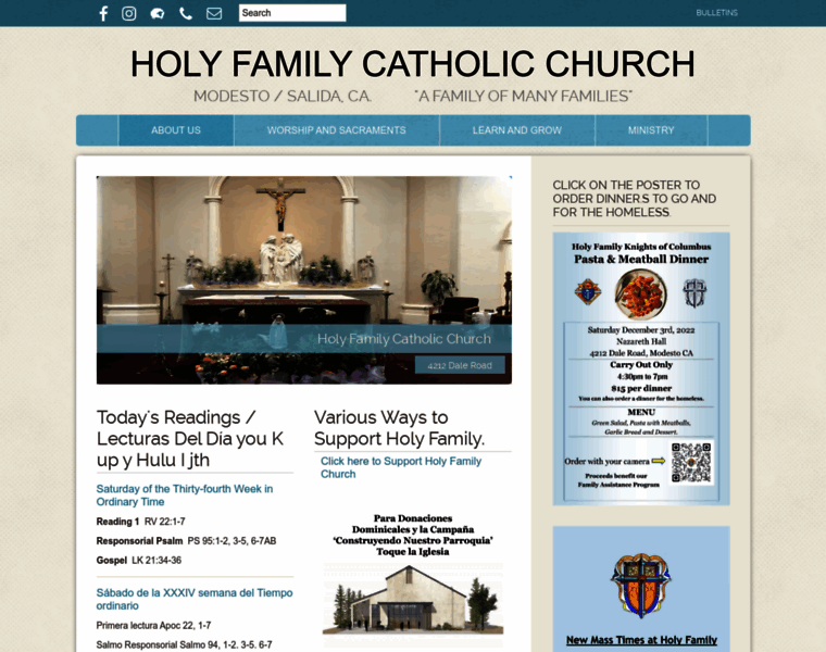 Holyfamilymodesto.org thumbnail