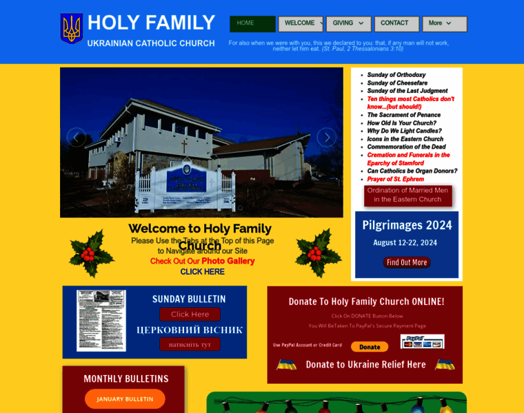 Holyfamilyucc.com thumbnail