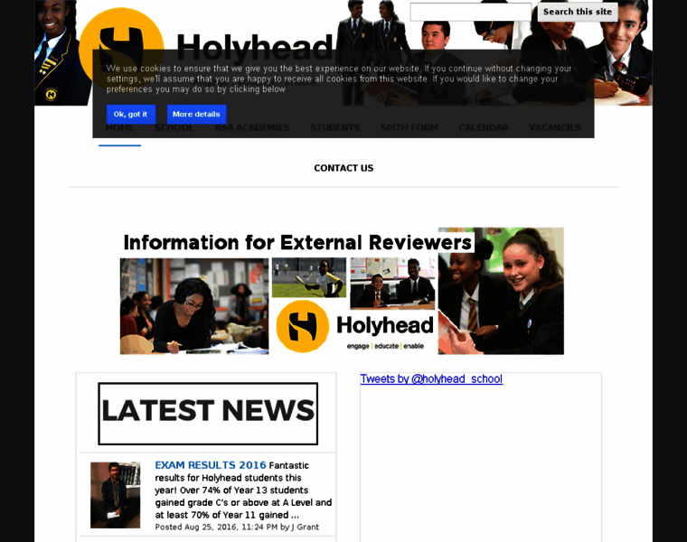 Holyheadschool.com thumbnail
