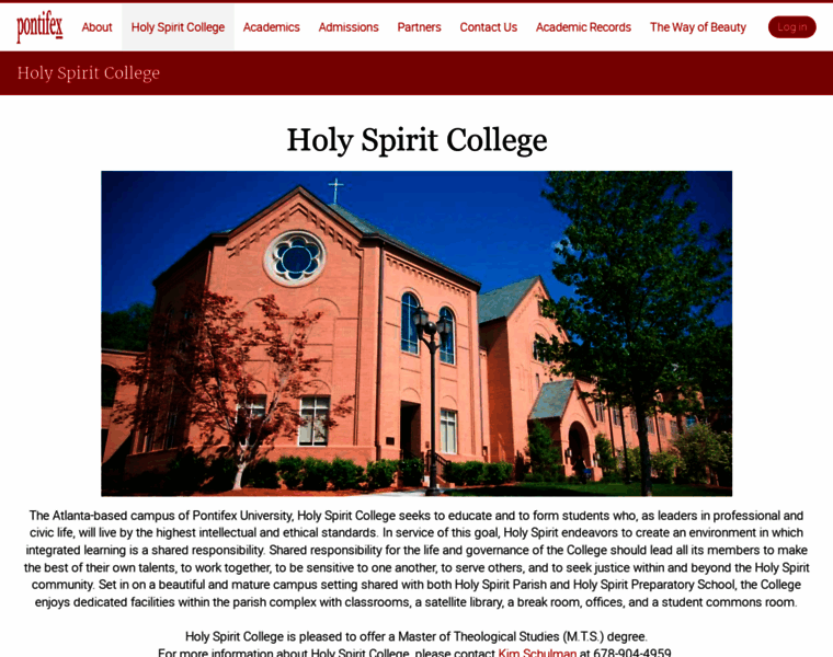 Holyspiritcollege.org thumbnail