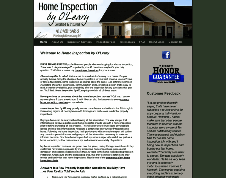 Homeinspectionbyoleary.com thumbnail