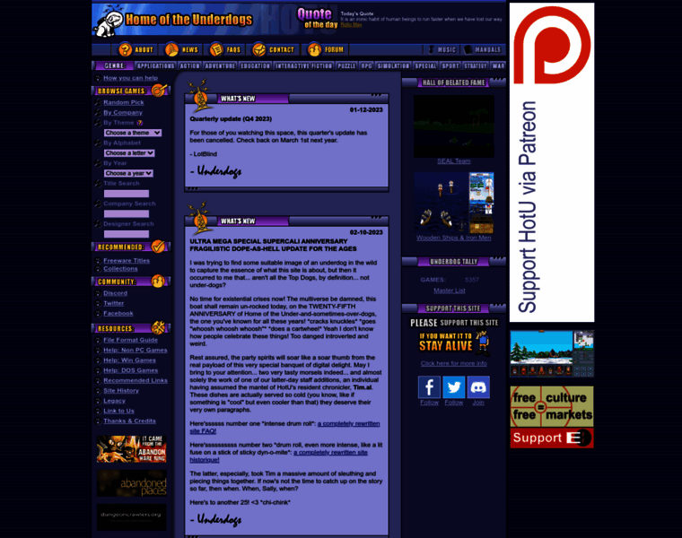 Homeoftheunderdogs.net thumbnail Homeoftheunderdogs.net thumbnail